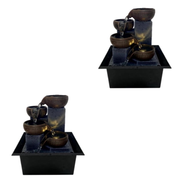 Billuyoard 1pc Fuente de Feng Shui Adornos Cascada Tamaño pequeño Decoración Artesanía Tipo 1 2piezas