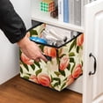 thumbnail image 5 of Peach Foldable Storage Baskets with Handle, 10.8"x10.5"x10.6" - Large Capacity Toy Box Storage Box, 5 of 6