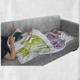 thumbnail image 6 of Kitten Soft Flannel Fleece Throw Blanket, Hand Drawn Colorful Cartoon Style Print Domestic Cats Pets Paws in Watercolors, Cozy Plush for Indoor and Outdoor Use, 50" x 70", Multicolor, by Ambesonne, 6 of 6
