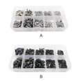 thumbnail image 1 of Langgg 580pcs Retaining Rings Convenient External Circlip Stainless Steel Wear-resistant Snap Ring Opening Hook Hardware Assorted Kits Black, 1 of 8