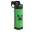 thumbnail image 2 of Thermos Kids Stainless Steel Vacuum Insulated Funtainer Water Bottle with Spout Lid, 470 ml, Minecraft, 2 of 6