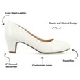 thumbnail image 5 of Journee Womens Luu Comfort Insole Round Toe Low Block Heel Pumps, Widths Available, 5 of 10