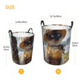 thumbnail image 3 of Balery Cat In Sun Hat Cesta de ropa redonda con asas, impermeable, independiente, para ropa, juguetes, dormitorio y familia-Medium, 3 of 6