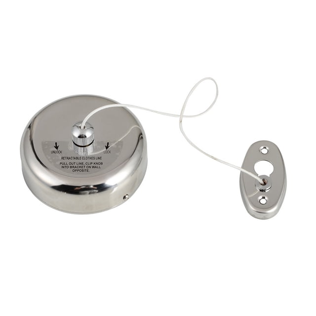 2.8 Meter Retractable Nylon Wire Laundry String Adjustable Round Rope Stainless Steel Base without Pulley for Hotel Bathroom