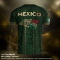 thumbnail image 3 of Zimjoy Men's 2026 Mexico Jersey Shirts Mexican Soccer Jerseys for Men Short Sleeve Crew Neck Athletic Soccer T Shirts Army Green L, 3 of 8