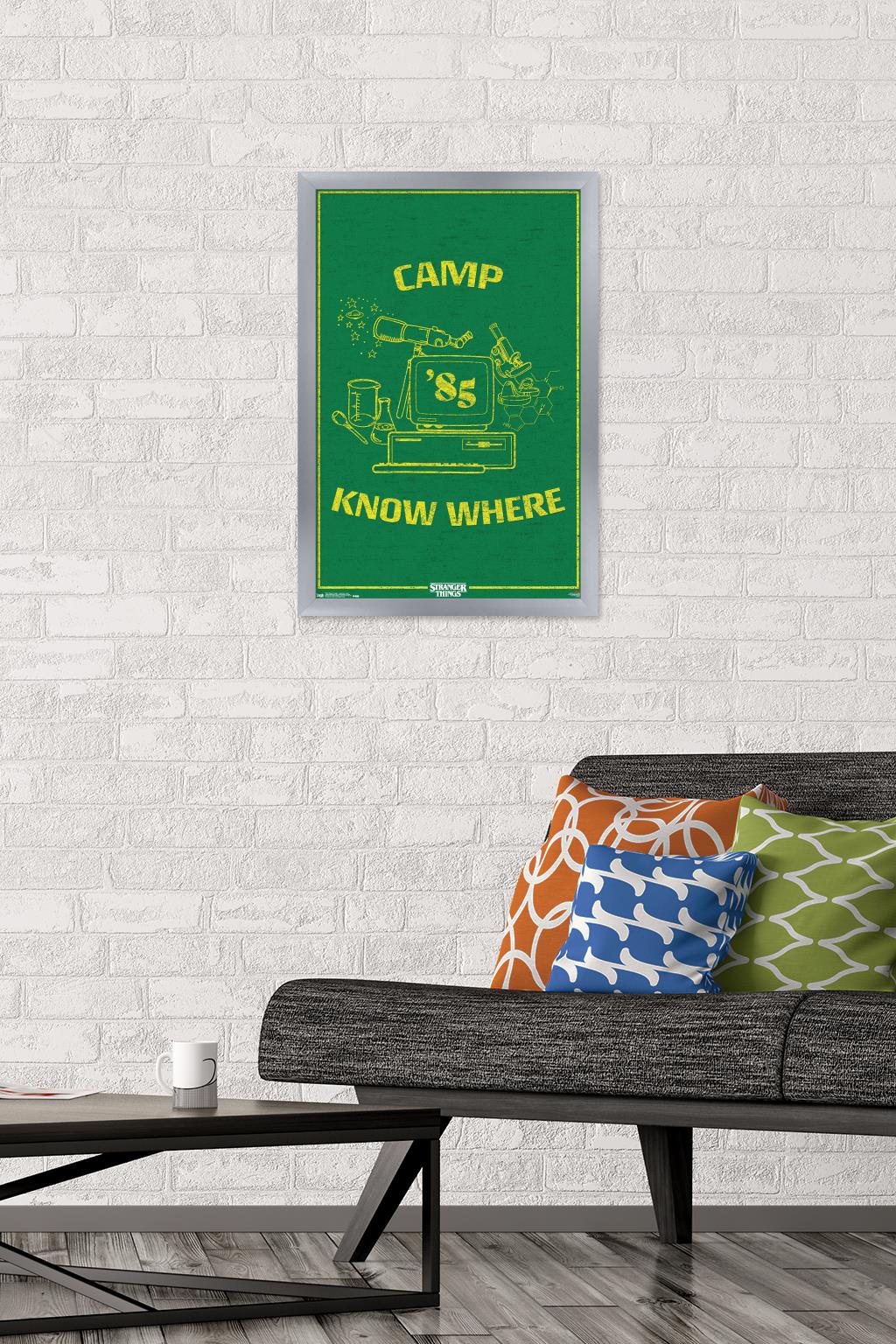 Netflix Stranger Things: Season 3 - Camp Know Where Wall Poster, 14.725" x 22.375" Framed