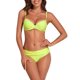 thumbnail image 1 of Traje de baño para mujer, traje de baño de dos piezas con tirantes finos, Color puro, fruncido, transpirable, con aros, acolchado, Bikini, amarillo fluorescente S, 1 of 6