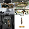 thumbnail image 7 of Yuyamidu Skull Car Seat Covers Full Set Daisy Auto Steering Wheel Cover Sunflower Seat Belt Pads Coasters Trash Bin Hanging Storage Bag Cup Holders Rearview Mirror Cover Key Ring 15 PCS, 7 of 7