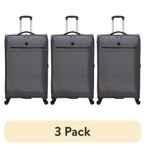 (3 pack) Protege Gravity Free 30" Softside Upright Luggage, Gray