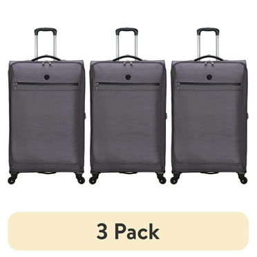 (3 pack) Protege Gravity Free 30" Softside Upright Luggage, Gray