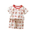 thumbnail image 1 of Odeerbi 0-12 Años Niños Niñas Pijamas de Verano Estampado Algodón Conjuntos Manga Corta Camiseta Shorts Conjunto de Dos Piezas, 1 of 3