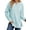 Light Blue, variant on MOSHU Crewneck Sweatshirts for Women Side Split Long Sleeve Shirts Fashion Fall Womens Tops