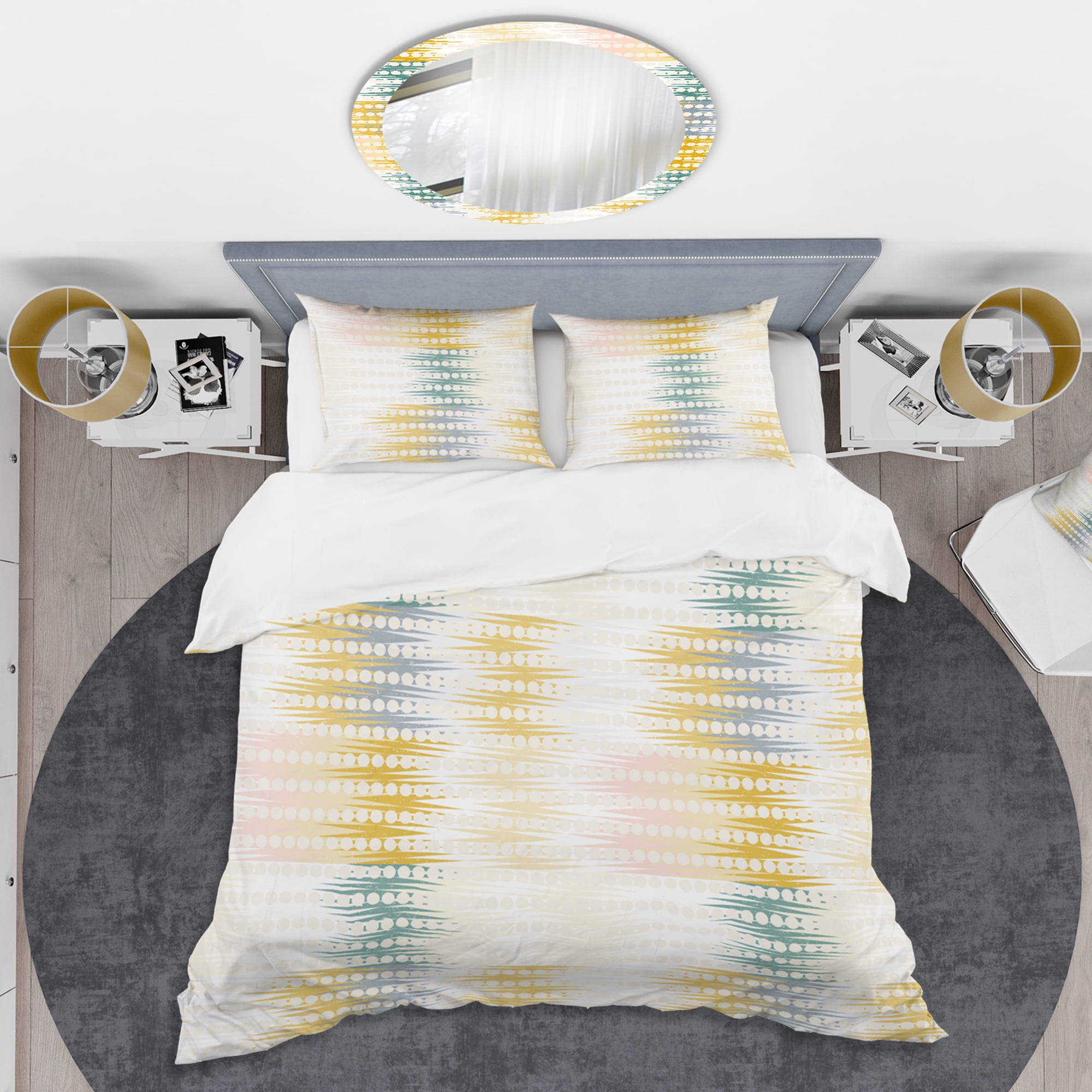 Designart 'Retro Abstract Design VIII' Mid-Century Modern Duvet Cover Set