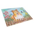 thumbnail image 1 of Carolines Treasures CK1282LCB Planche à Découper en Verre Sheltie Spring - Grande, 1 of 2