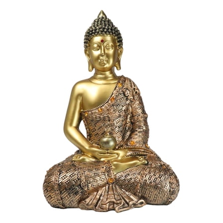 Eastern Enlightenment Buddha Shakyamuni Sitting in Meditation Mudra Figurine