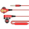 thumbnail image 2 of Auricular In-ear 10mW Auricular Plástico Dual Drive Estéreo Auriculares con cable Auriculares con conector de 3,5 mm, Rojo Noticed EL000714-02, 2 of 2