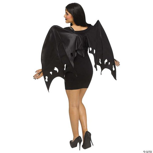 Fun World FW96924BK Ailes Noires et Satinées pour Costume Adulte