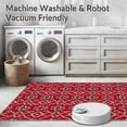 thumbnail image 5 of ODIKA 3'x5' Machine Washable Non-Slip Area Rug, Whimsical Christmas Cane Lattice with Seasonal Flair Details High Traffic Rug, Red, 647859, 5 of 5