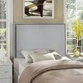 thumbnail image 2 of Hawthorne Collections Modern Fabric Upholstered Twin Panel Headboard in Sky Gray, 2 of 5