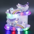 thumbnail image 1 of Disney zapatos para niños verano elsa niñas sandalias con punta de malla zapatos de playa moda ins princesa congelada fondo suave led light sandals25-Insole 15.5 CM Gao Jinjia LED, 1 of 2