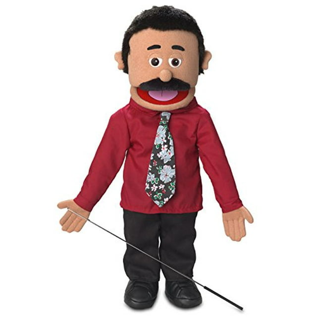 25 Pouces Carlos, Papa Hispanique / Homme d'Affaires, Corps Entier, Style Ventriloque Puppet