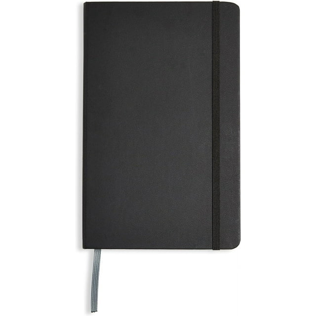Woeilo Carnet Classique, Line Ligned, 240 Pages, Noir, Couverture Rigide, 5 x 8.25 Pouces Noir