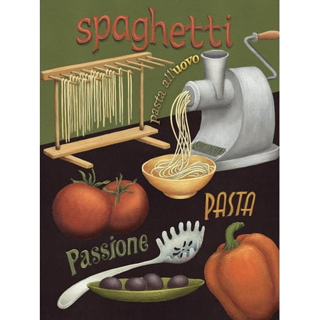 Art.com Spaghetti Art Print by Daphne Brissonnet, 12" x 16"
