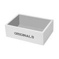 thumbnail image 1 of GUOOL Open Top Wooden Box Organizer Container Kitchen Home Shelves Holder Storage Tray White, 1 of 9