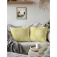 thumbnail image 2 of Outdoor Pillows Waterproof, Yellow Palm Tree Throw Pillows with Inserts Included, Summer Botanical Tropical Tree Indoor Outdoor Decorative Lumbar Pillow for Bed/Couch/Patio 16"x16", 2Pcs, 2 of 8