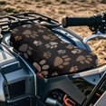 thumbnail image 2 of Uorisanigo ATV Seat Cover Non-Slip Brown Dog Paw Print Car Seat Cover Compatible with Polaris Sportsman Polaris Scrambler Honda Rancher Most ATV Waterproof Breathable, 2 of 7
