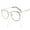 Black silver, variant on Vintage Harajuku Style Unisex Metal Half Frame Glasses with Gold Rims for a Unique, Personalized Look