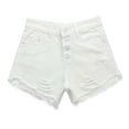 thumbnail image 4 of FUNUONY Jean Shorts Womens Womens Jean Shorts Baggy Jeans for Woman Denim Shorts Women Summer 2025 Trendy Women's Ripped Pocket Jeans with Rolled Edge Casual Shorts White Xxl, 4 of 5