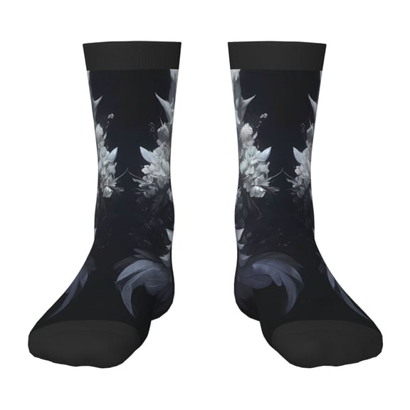 Naloa Elegant Feathered Floral Wings Kids Socks Unisex Kids and Toddlers' Crew Socks, ,1 Pairs