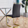 thumbnail image 4 of Sumdeal Modern Dining Chairs Set of 6,Modern Dining Chairs with Metal frame leg with High Density Sponge Leather,Dining Chairs for Dining Room,Kitchen,Living Room,Black, 4 of 7