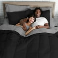 thumbnail image 3 of Bare Home Microfiber 7-Piece Black and Light Gray Bed in a Bag, California King, 3 of 4