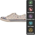 thumbnail image 3 of Dogo Vegan Leather Sneakers for Women - Handmade and Unique Fashion Sneakers for Women, I Never Sleep Design, Size 8, 3 of 5
