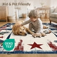 thumbnail image 4 of ODIKA Vintage Bass Fish Patriotic Stars Stripes Border Lure Fishing Pet Friendly & Kids Safe Bedside for Bedroom, Nursery, RV, 4 of 7