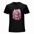 thumbnail image 1 of Cute Ccolorful Baby Tiger Tshirt Short Sleeve Lovely Baby Tiger With Flower Girl Woman Tee Top, 1 of 4