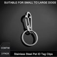 thumbnail image 3 of 2 Pack Dog Tag Clips, Stainless Steel Heavy Duty Quick Clips Pet Id Tag Holde, 3 of 3