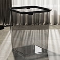 thumbnail image 3 of Bewildely Space Trash Can With Large Capacity Light For Storage Storage Storage Paper Design Stylish Office Bedroom Bucket Suministros de limpieza para el hogar Gris avanzado 27*22*2 CM, 3 of 6