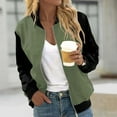thumbnail image 2 of NLLSHGJ Manteau Brun Foncé Femme Automne et Hiver Mode Décontractée Veste à Manches Longues Imprimée avec Fermeture Éclair 4 Cardigans pour Femmes pour l'Automne Cardigan Gris Clair Femme, 2 of 5