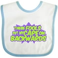 thumbnail image 3 of Inktastic These Fools Put My Cape on Backwards&reg; Pow Purple Boys or Girls Baby Bib, 3 of 4