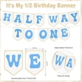 thumbnail image 2 of EMPIRE PARTY Supply Half Birthday Decorations Blue for Boy, Halfway to One Baby Party Supplies (Blue), 2 of 7