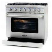 Cosmo 36 Inch 6 Cubic Foot Gas Range Convection Oven with 6 Italian Burners
