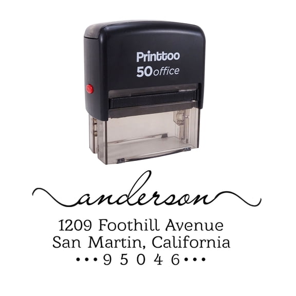 Printtoo Self Inking Rubber Stamp Office Stationary PAST DUE Stamp-Black
