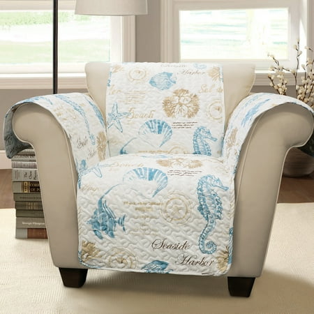 Harbor Life Furniture Protector Blue Taupe Single Arm Chair