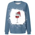 thumbnail image 4 of EHQJNJ Chandails en Molleton à Col Rond pour Femmes, Graphiques Amusants, Imprimé Joyeux Noël, Col Rond, Coupe Ajustée, Manches Longues, Décontracté, Ample, 4 of 4