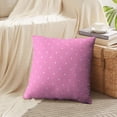 thumbnail image 4 of LALILO Throw Pillow Covers Polka Dot White Dot Pink Baby Beautiful Cushion Cover 18" x 18", 2 Pack, 4 of 6