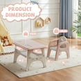 thumbnail image 2 of DOREROOM Kids Table and Chair Set, Plastic Children Activity Table with 2 Chairs, Toddler Table and Chair Set for Reading, Drawing, Snack Time, Arts Crafts, Preschool, Gift for Boys Girls, 2 of 7