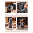 thumbnail image 2 of Moulin à Grains Électrique Arrêt Automatique USB Rechargeable Acier Inoxydable Portable Externe Réglable Machine à Café, 2 of 7